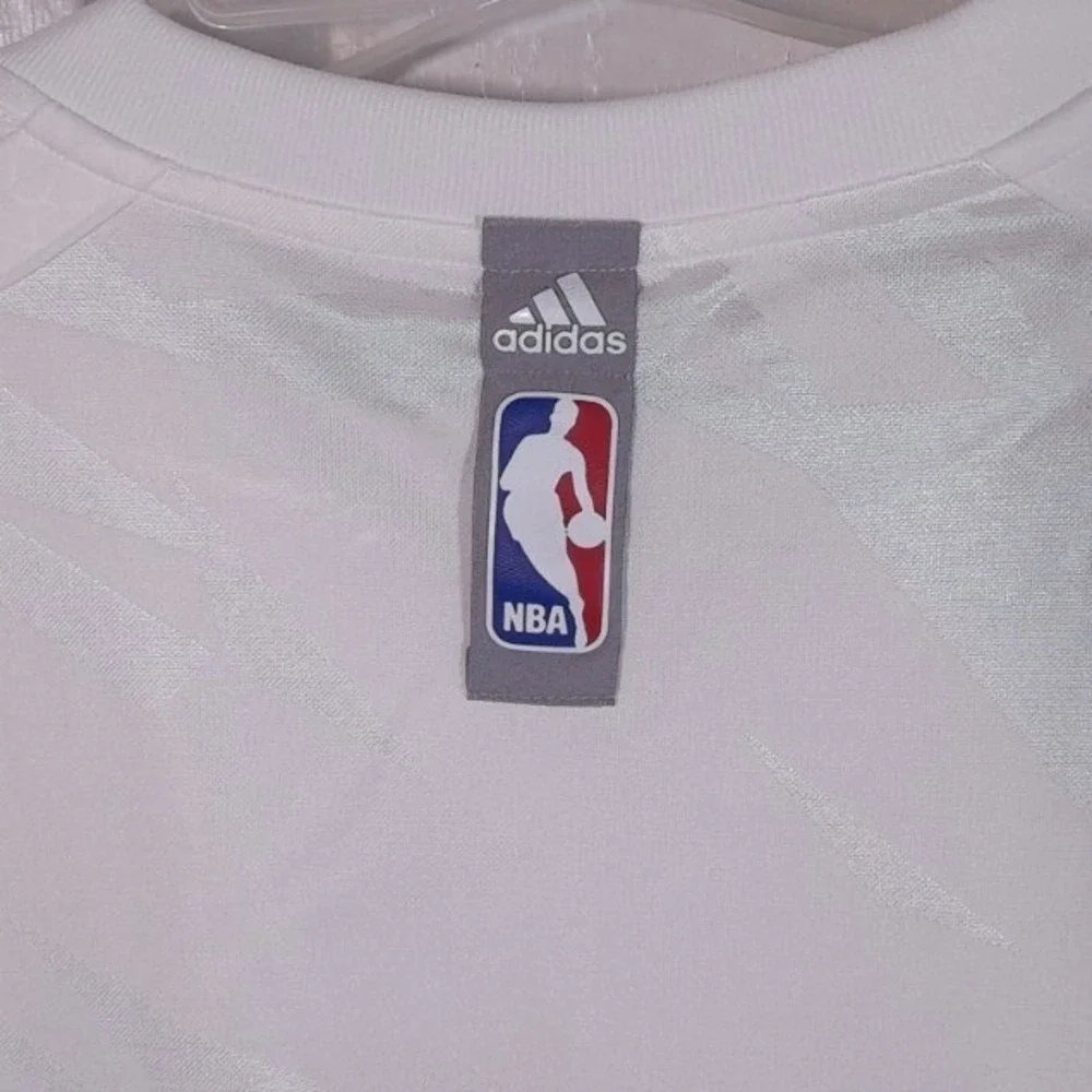 Adidas Indiana Pacers NBA Shirt Mens Large White Christmas Day Shooting Jersey